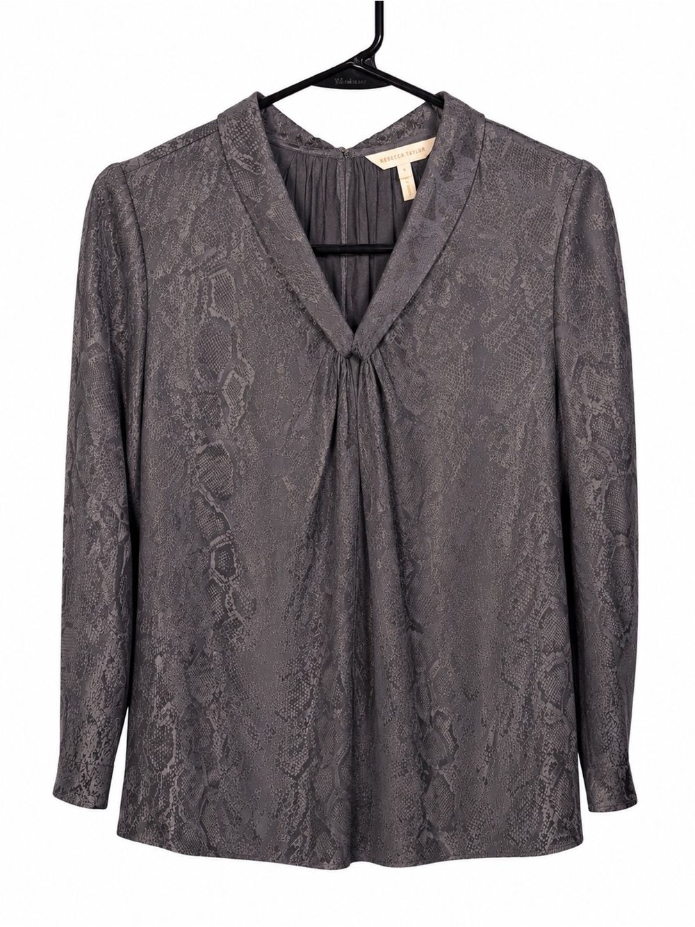 Rebecca Taylor Silk Blend Snake Print Blouse Top Size 8